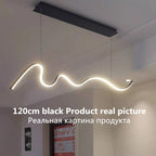 Modern Line Chandelier Pendant Light for Dining Kitchen Bar Décor