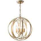 Gold Globe Chandelier Pendant Light for Living Room & Dining Room