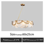 Nordic Light Luxury Smoke Grey Glass Chandelier for Bedroom and Dining Room