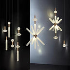 Glass Tubes LED Chandelier: Modern Luxury for Living Room, Bedroom, Hotel & Aisle