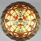Bohemian Glass Ceiling Light: European Baroque Style for Home Decor & LED Lighting.