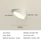 LED Semicircular Ceiling Light for Bedroom, Aisle, Balcony - Modern & Creative Lighting Fixtures