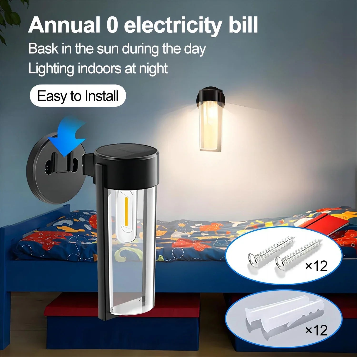 Solar LED Wall Lights: Waterproof Fence Deck Garden Patio Yard Porch Decor