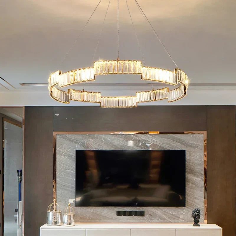 Crystal Pendant Light for Modern Luxury Living, Dining, or Kitchen Decor