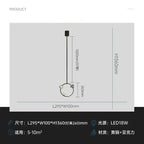 Luxury Copper Acrylic Flower Pendant Light for Home and Cafe Decor