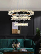 Crystal Pendant Chandelier: Designer LED Lighting for Living Room, Dining Room, Bedroom