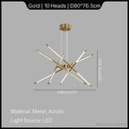 Modern Line Chandelier for Home Decor and Lighting