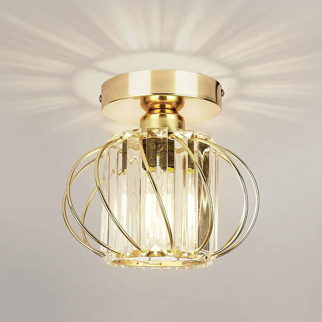 Modern Industrial LED Crystal Ceiling Light for Kitchen Hallway Dining Living Room