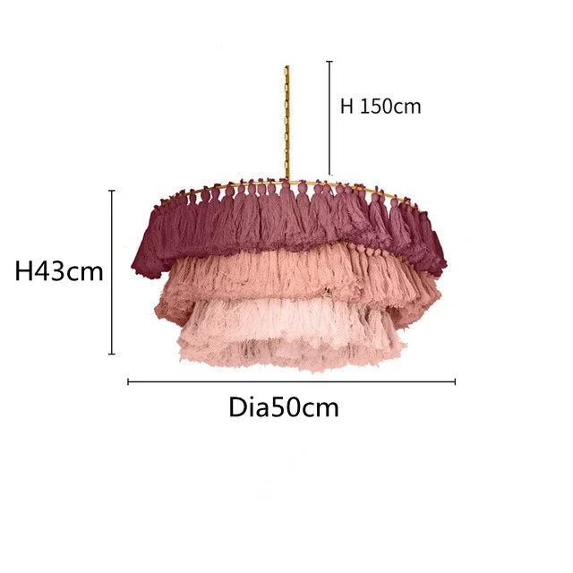 Bohemian Vintage Fela Tassel Handwoven Chandelier LED Home Decoration Light