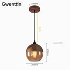Vintage Industrial Glass Pendant Lights Kitchen Lighting