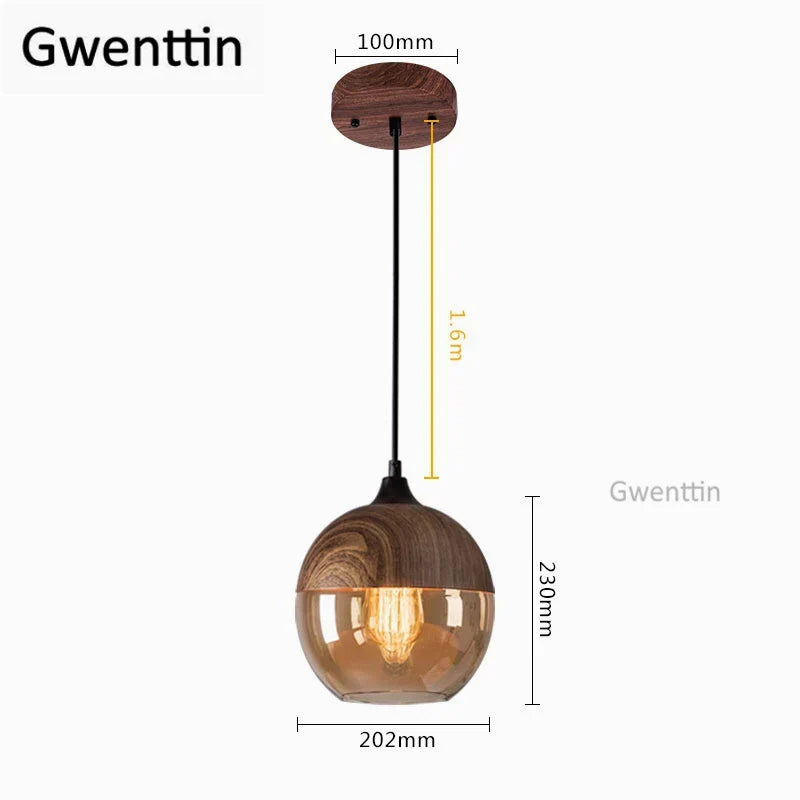 Vintage Industrial Glass Pendant Lights Kitchen Lighting