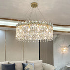 Crystal Pendant Chandelier: Luxury LED Decor for Living Room & Kitchen