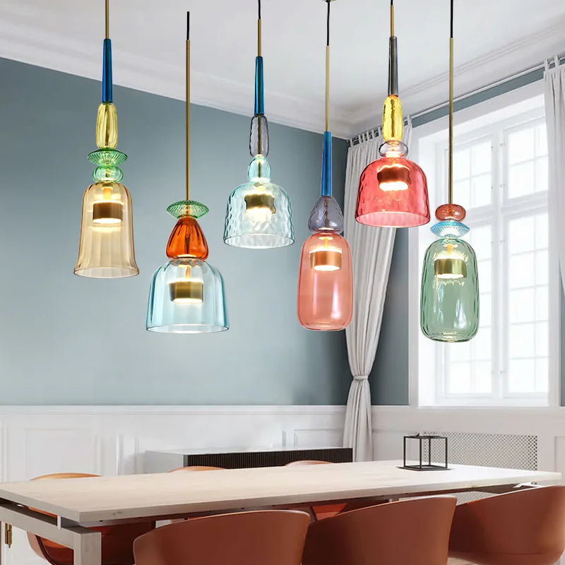 Macaron Glass Chandelier: Modern & Creative Lighting for Restaurant & Store