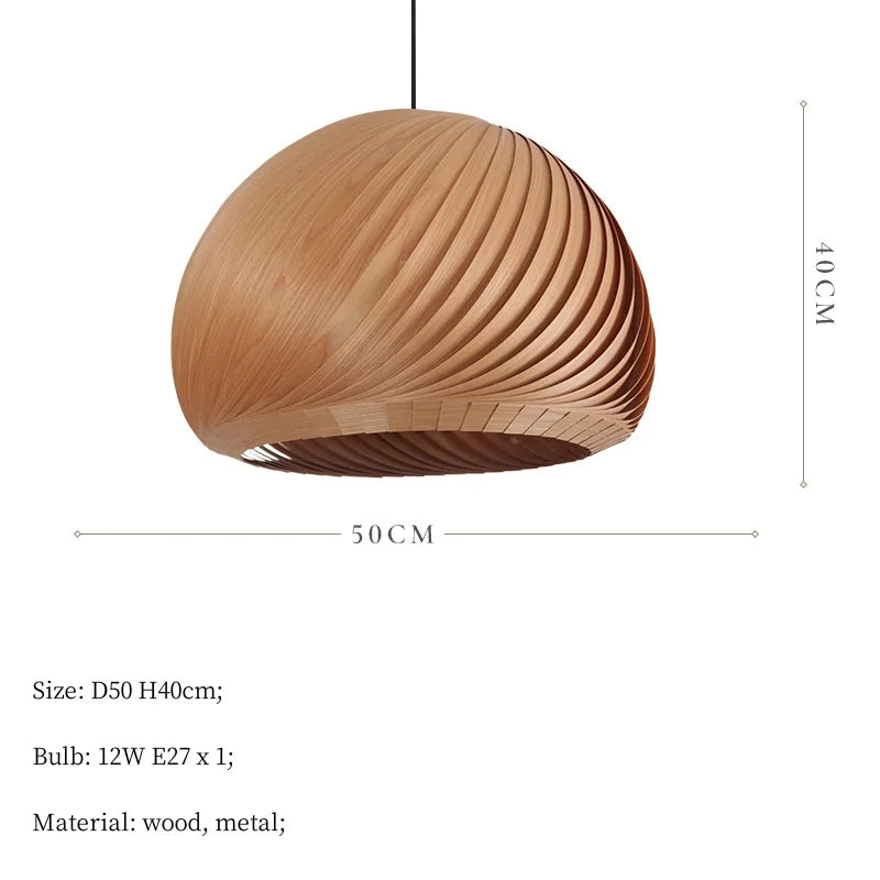 Wood Veneer Pendant Lights for Dining Room Décor