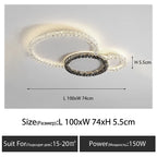 Crystal Ceiling Lights LED Chandelier for Living Room Bedroom