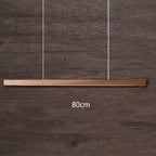 Black Walnut Dining Pendant Light: Simple Log Strip Design for Dining Room, Office