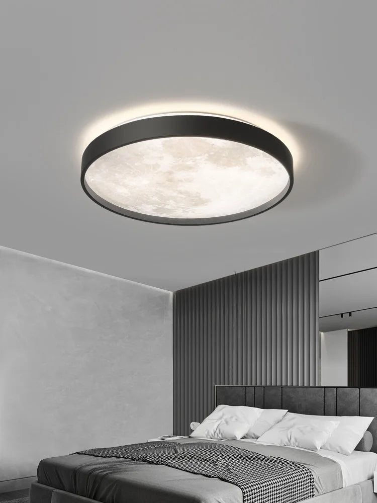 Ultra-Thin Round LED Ceiling Lamp for Bedroom, Modern Nordic Design