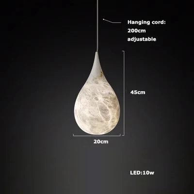 Alabaster Pendant Lights LED Designer Hanging Lamps For Living Room