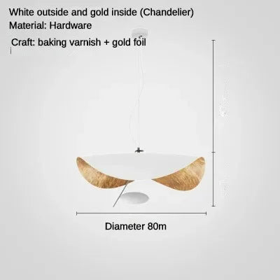 LED Saucer Ceiling Chandelier: Modern & Atmospheric Living Room Pendant Light