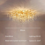 Gloss Light Luxury Crystal Ceiling Chandelier for Living Room & Dining Room