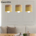 Nordic Macaron LED Pendant Light Fixtures Industrial Kitchen Luminarias
