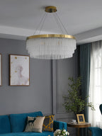 Crystal Ceiling Chandelier: Modern LED Luxury Pendant Light for Home Decor