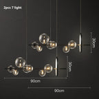 Glass Ball G9 LED Chandelier: Modern Minimalist Nordic Design