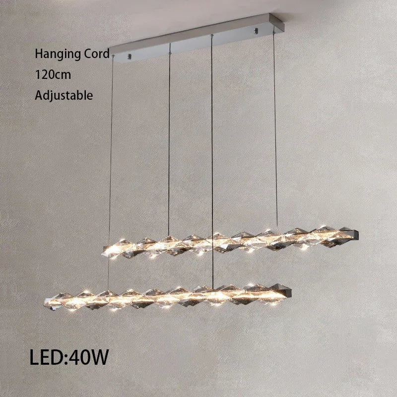 Modern Crystal LED Ceiling Chandelier Light Set for Stylish Indoor Lighting