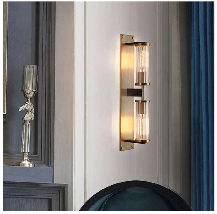 Copper LED Wall Lamp for Modern Living Room & Bedroom Lighting