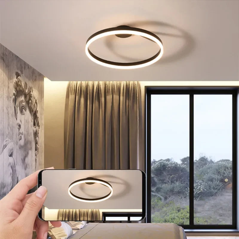 Modern Dimmable LED Ceiling Chandelier for Bedroom Living Dining Room