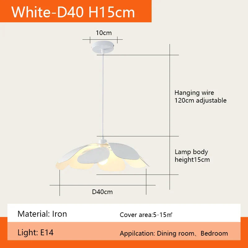 Wind Petal Chandelier: Unique Wabi Sabi LED Pendant Light for Dining Room and Bedroom