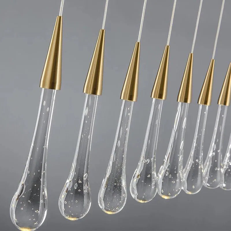 Gold Crystal Pendant Light: European Luxury LED Bar Lamp