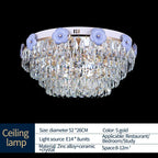 Crystal Candle Chandelier for Living Room, Bedroom, and Dining Room