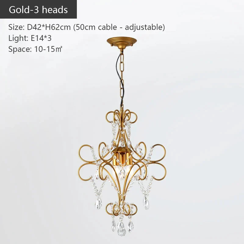 Iron Crystal Chandelier: Modern Luxury Industrial Style for Home Living/Dining Room