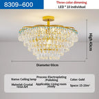 Crystal Light Chandelier | Post-Modern European Luxury for Living Room, Bedroom, Dining