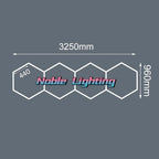 Hexagon LED Garage Ceiling Light for Auto Body Repair Workshop