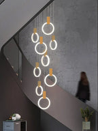 Modern Luxury Gold\Black Acrylic Loft Chandelier
