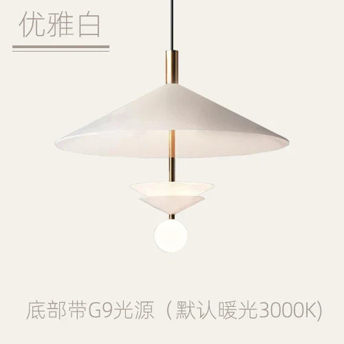 Red UFO Pendant Light for Dining and Living Room, Minimalist LED Lamp