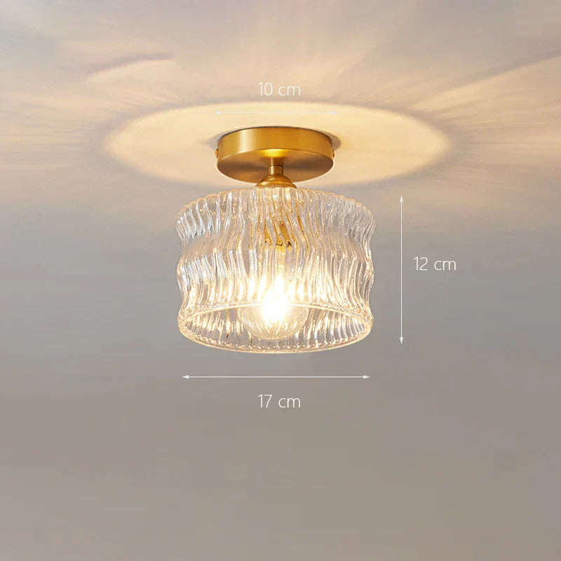 Glass Shade Pendant Ceiling Lamp for Kitchen Aisle Bedroom LED Lights Fixtures