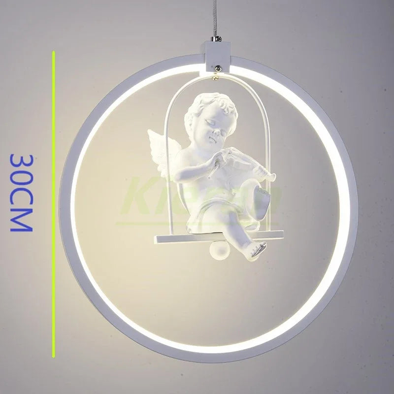 Nordic Angel LED Chandelier for Bedroom Dining Living Room Decor