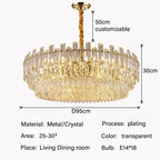 Crystal Pendant Chandelier: Elegant LED Lighting for Home Decor