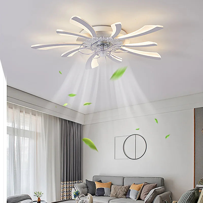 Smart LED Ceiling Fan Light - App Controlled, Silent, Adjustable Speed