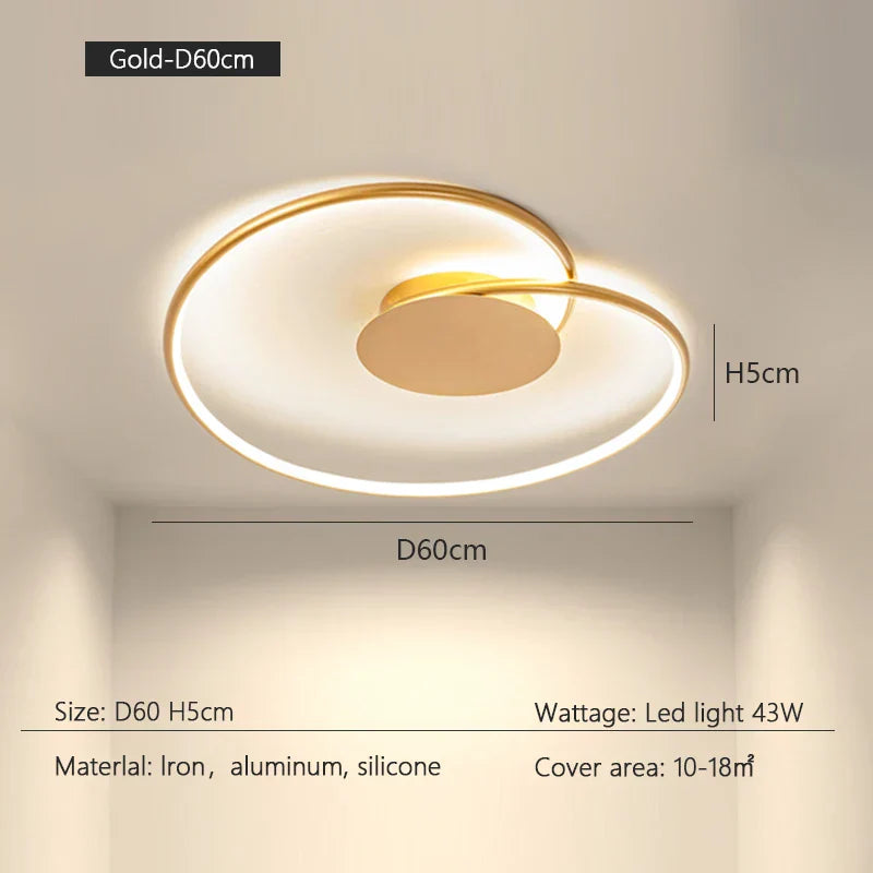 Modern LED Ceiling Lamp - Minimalist Design for Stylish Indoor Lighting