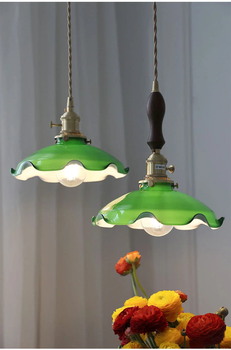 Scandinavian Brass Chandelier: Modern Luxury Glass Hanging Lamp for Dining Table & Bedside