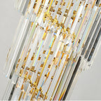 Golden Luxury Hotel Lobby Crystal Chandelier for Multi-Story Staircase Lighting