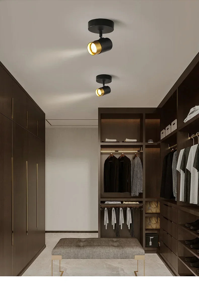 Modern Black LED Ceiling Chandelier Spotlight for Living Room, Bedroom, Dining - Light Fixtures