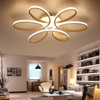 Flower Chandelier: Remote Control LED Ceiling Lamp for Modern Nordic Bedroom & Living Room