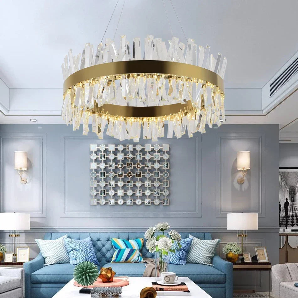 Luxury LED Crystal Chandelier for Living Room & Restaurant Décor