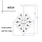 Glass Ball Ceiling Chandelier for Living Room Dining Bedroom - Nordic Air Bubble Pendant Light