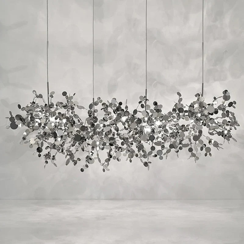Stainless Steel Chandelier Pendant Lamp LED Dining Table Lighting Fixture